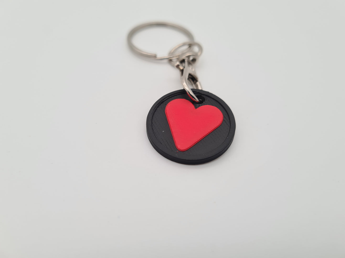 Schlüsselanhänger Einkaufwagenchip mit Herz Symbol