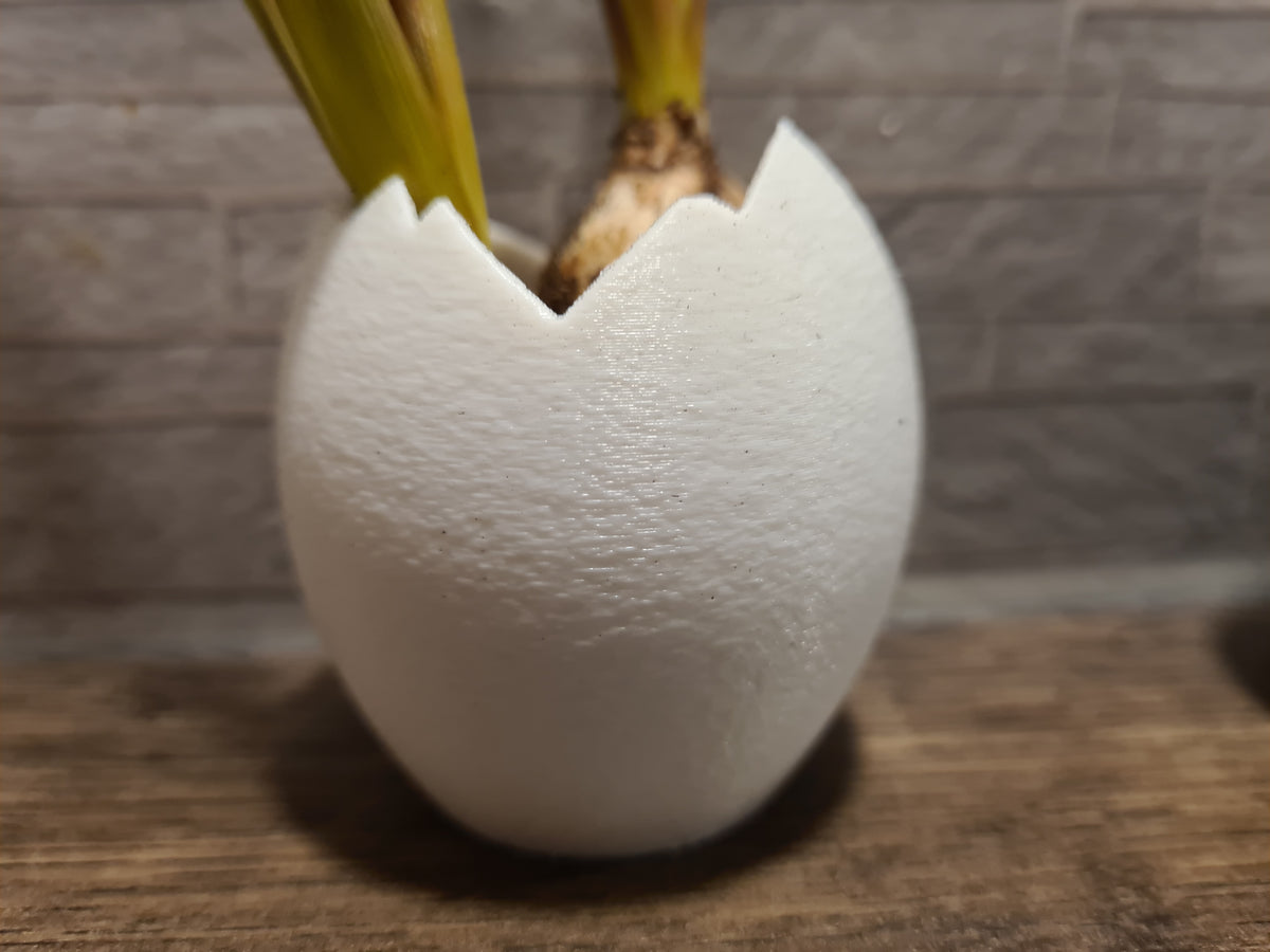 Mini-Vase „Broken Egg“ in Eierschalen-Optik, 3D-Druck aus PLA – print3design, Ansicht 4