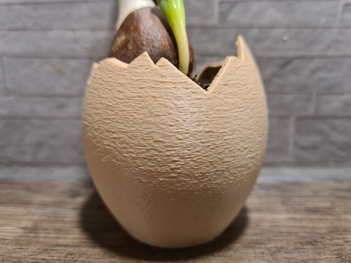 Mini-Vase „Broken Egg“ in Eierschalen-Optik, 3D-Druck aus PLA – print3design, Ansicht 5