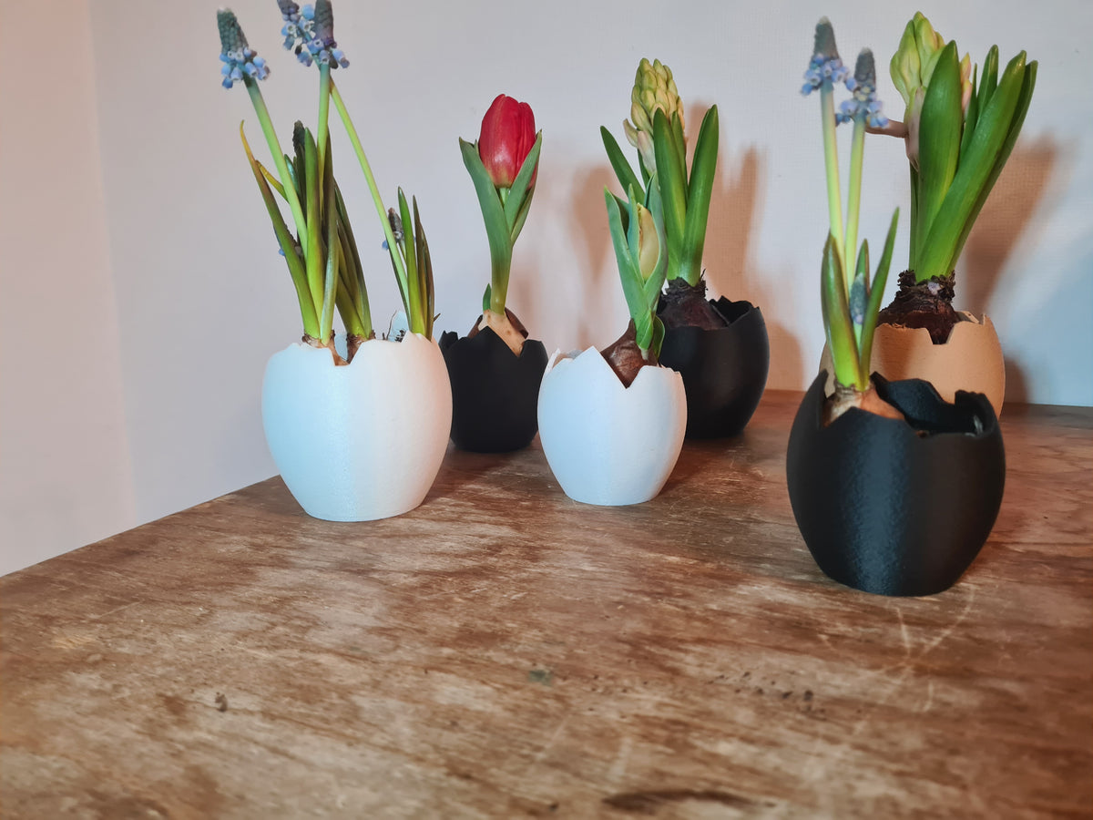 Mini-Vase „Broken Egg“ in Eierschalen-Optik, 3D-Druck aus PLA – print3design, Ansicht 6