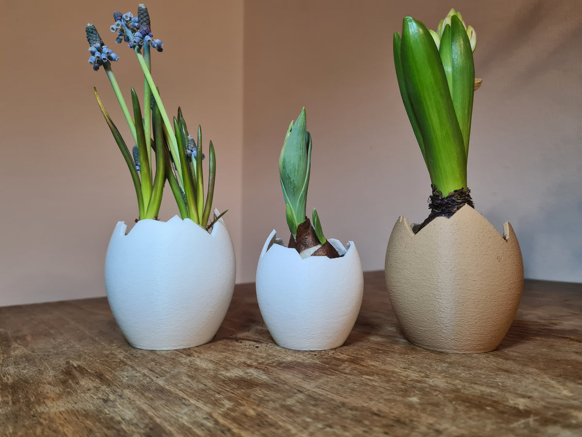 Mini-Vase „Broken Egg“ in Eierschalen-Optik, 3D-Druck aus PLA – print3design, Ansicht 7