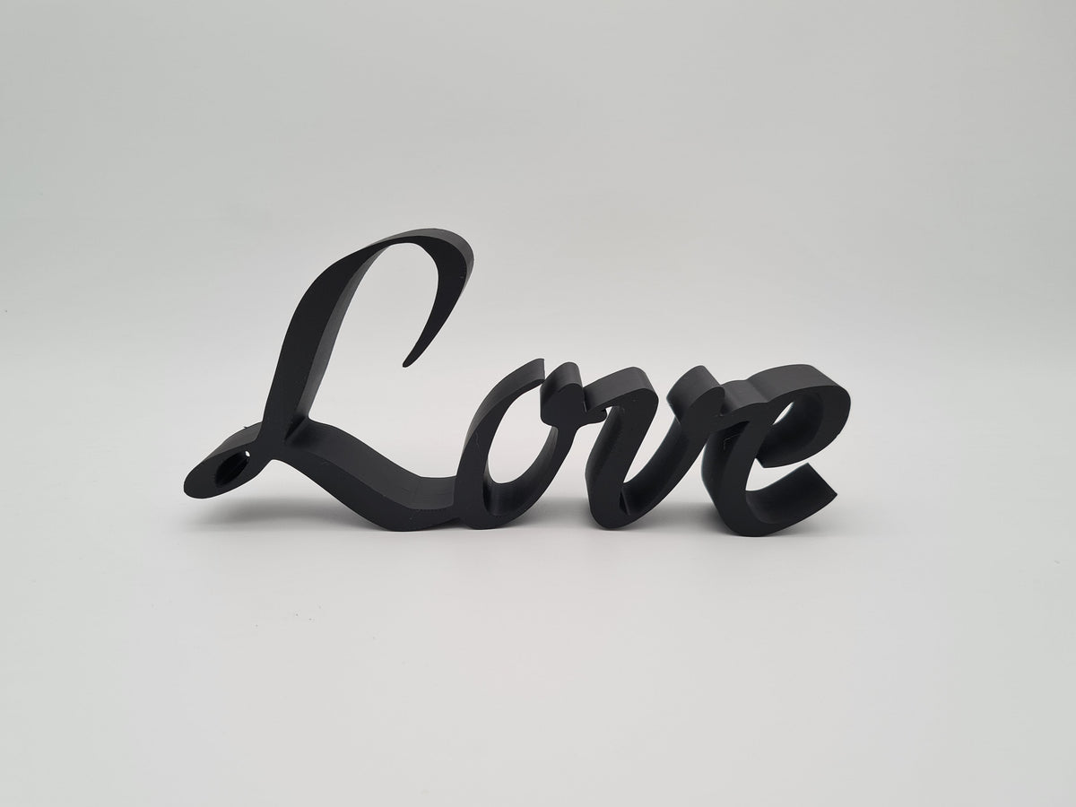 3D-gedruckter Deko-Schriftzug „Love“ aus mattem PLA – Wanddeko von print3design, Ansicht 8