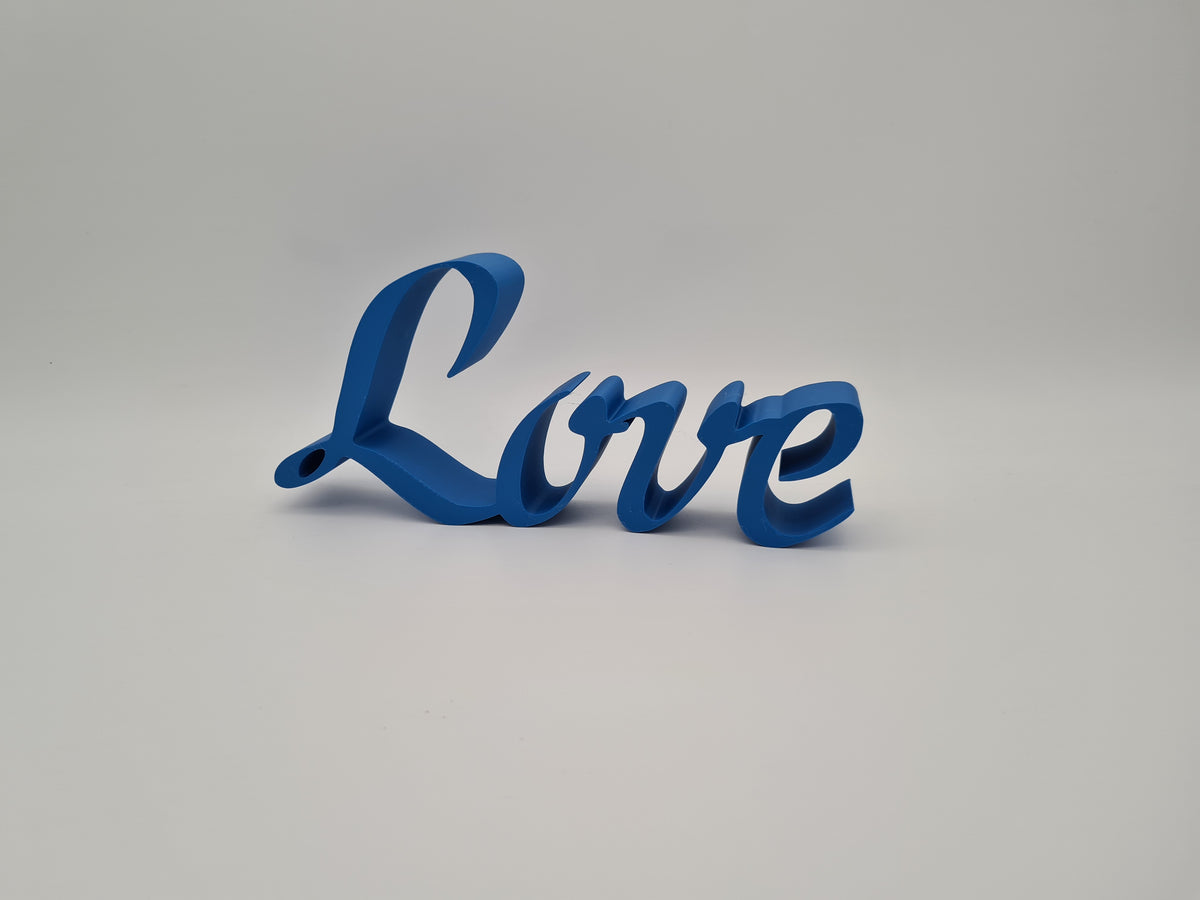 3D-gedruckter Deko-Schriftzug „Love“ aus mattem PLA – Wanddeko von print3design, Ansicht 9