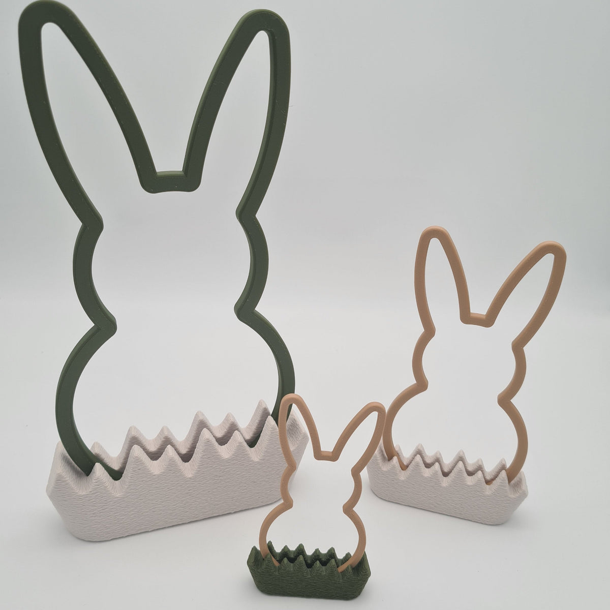 3D-gedruckter Osterhase „Outline“ – modulare Osterdeko aus mattem PLA von print3design