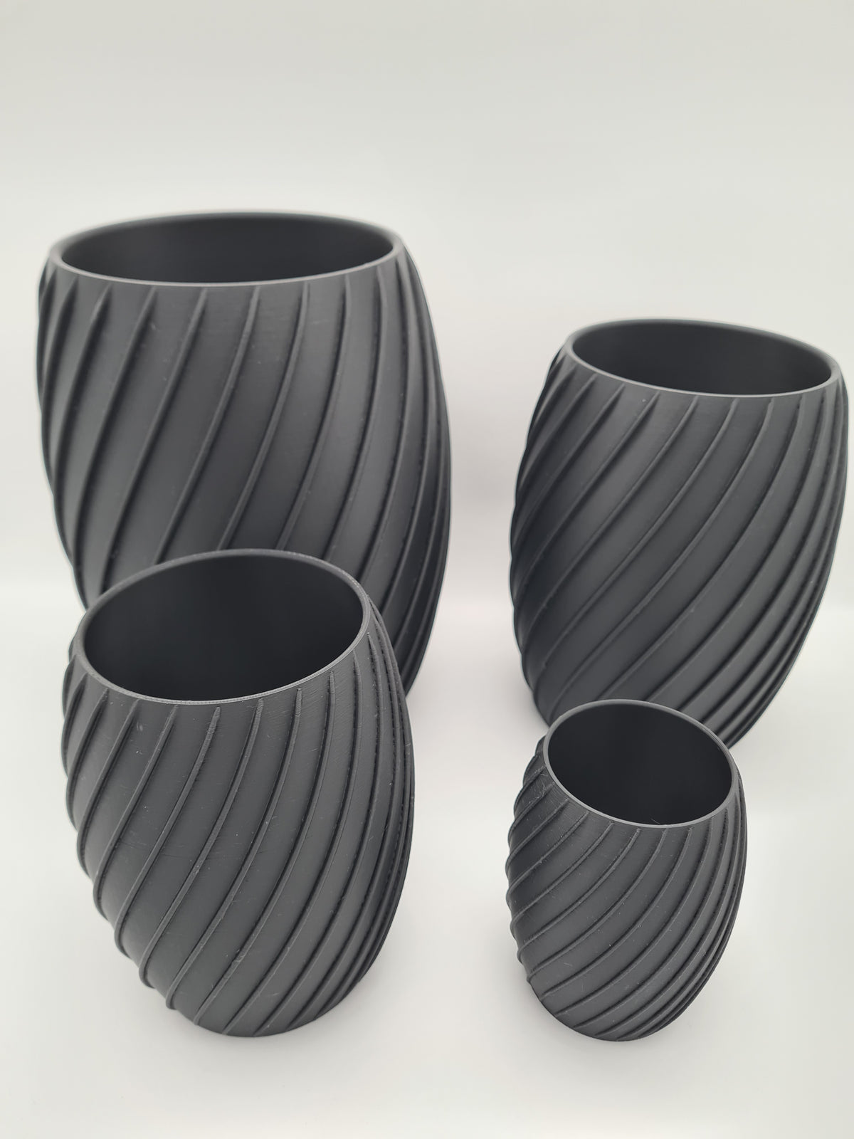 3D-gedruckte wasserdichte Design-Vase „Barrel“ aus mattem PLA – moderne Wohndeko von print3design