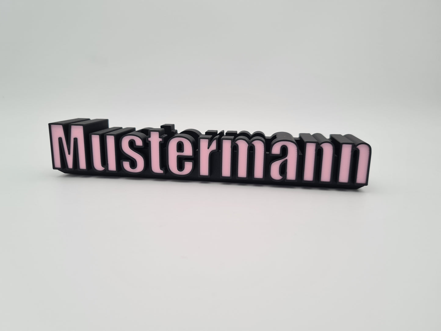 Personalisierter Visitenkarten Halter Schriftzug
