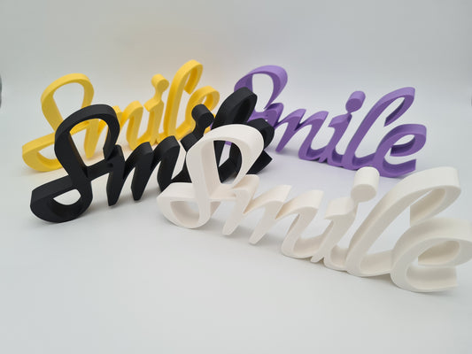 Dekorationsschriftzug Smile