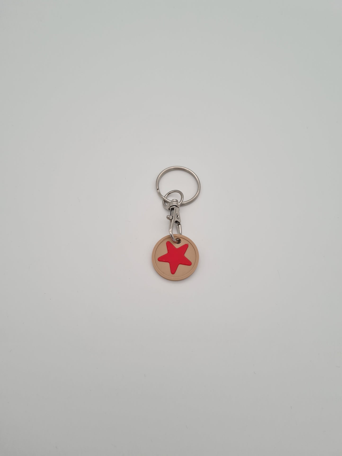 Schlüsselanhänger Einkaufwagenchip mit Stern Symbol