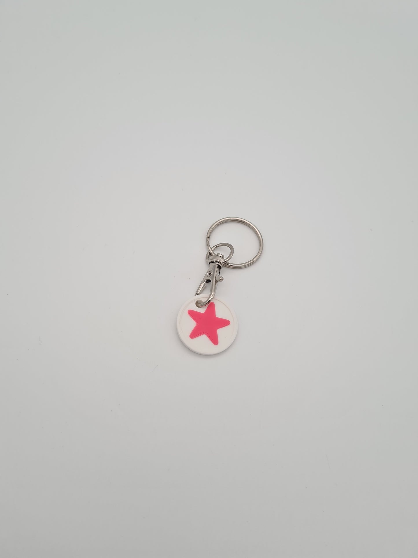 Schlüsselanhänger Einkaufwagenchip mit Stern Symbol