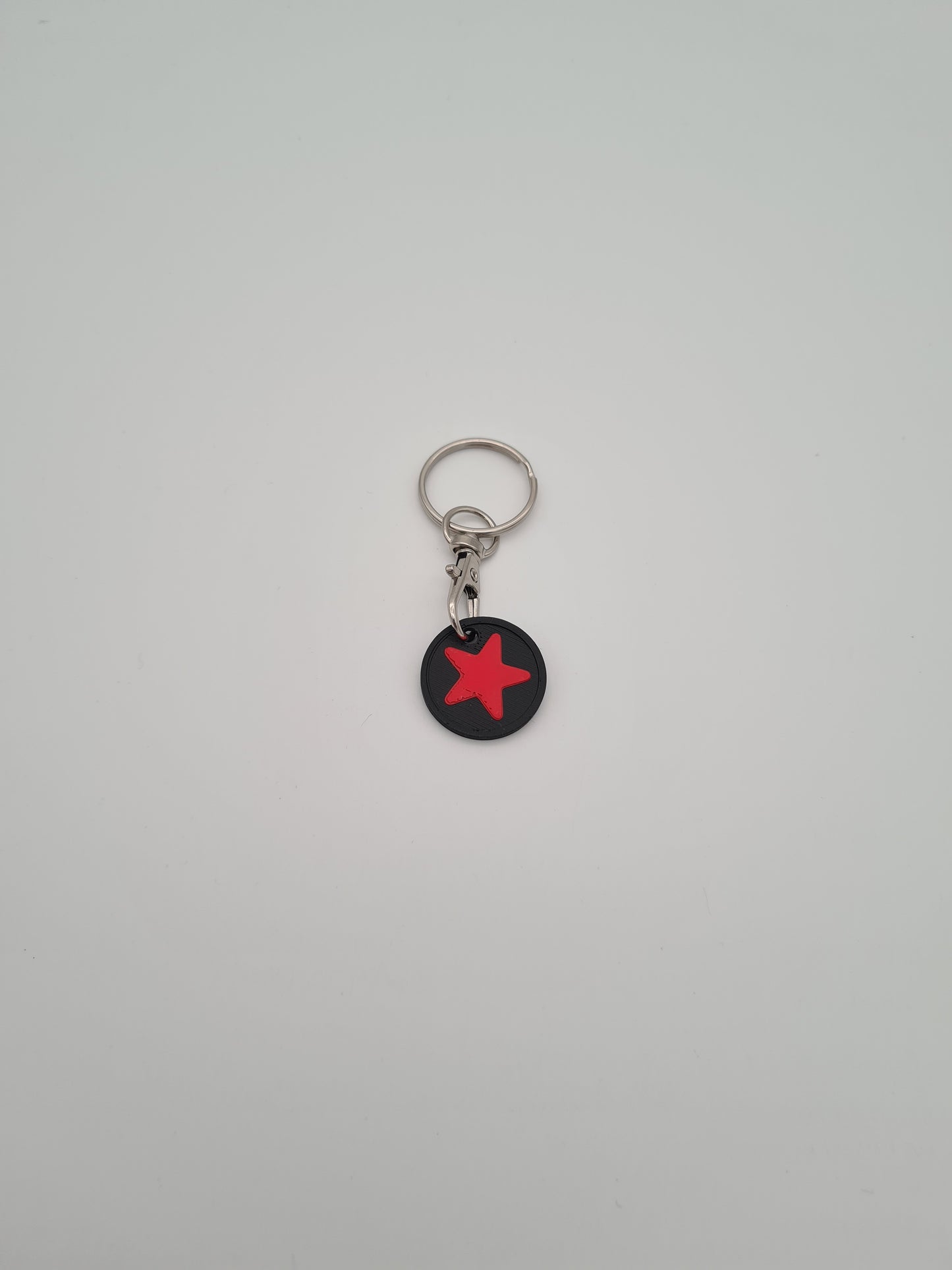 Schlüsselanhänger Einkaufwagenchip mit Stern Symbol