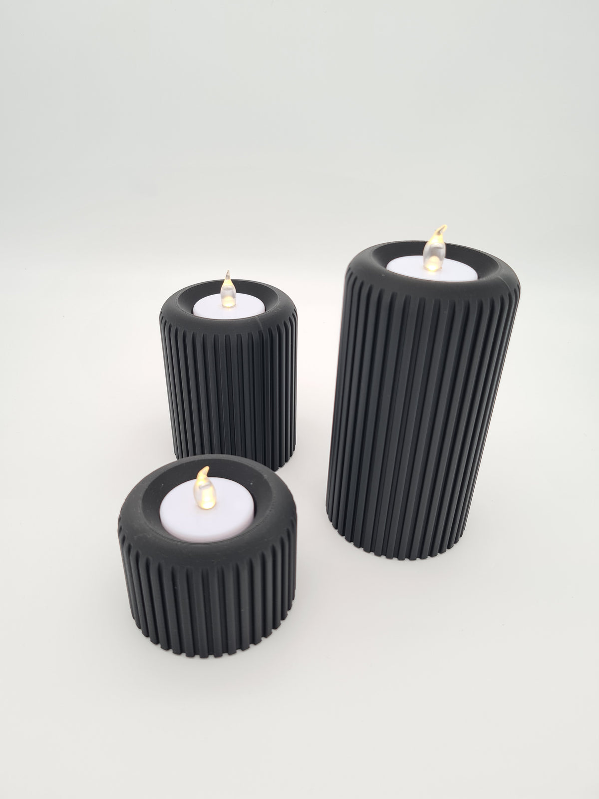 Flammenlose LED-Kerze „Ribline Deep“, 3D-Druck aus PLA – print3design, Ansicht 8