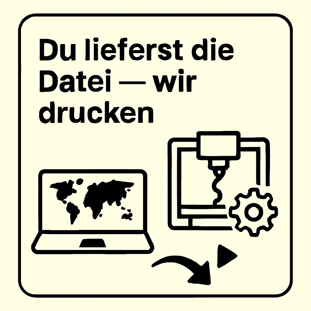 Du lieferst die Datei – wir drucken